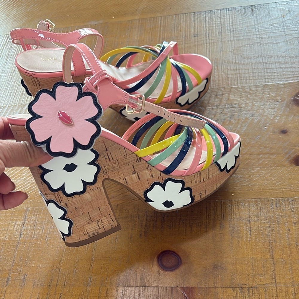 Kate Spade Pink and Yellow Platform Shoes